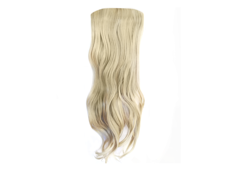 Long 3 Piece 60cm Full Head Clip-on Hair Extensions XXL Wavy - 24-613 Light platinum blonde mix