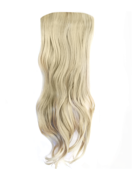 Long 3 Piece 60cm Full Head Clip-on Hair Extensions XXL Wavy - 24-613 Light platinum blonde mix