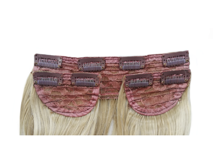 Long 3 Piece 60cm Full Head Clip-on Hair Extensions XXL Wavy - 24-613 Light platinum blonde mix