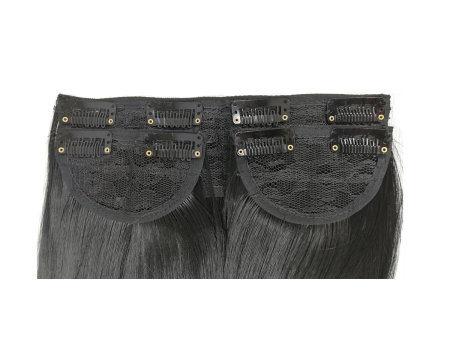 Long 3 Piece 60cm Full Head Clip-on Hair Extensions XXL Wavy - 1b Natural Black