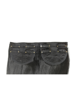 Long 3 Piece 60cm Full Head Clip-on Hair Extensions XXL Wavy - 1b Natural Black