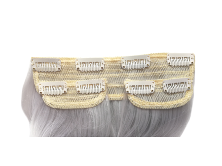 Long 3 Piece 60cm Full Head Clip-on Hair Extensions XXL Wavy - 1001A Silver white