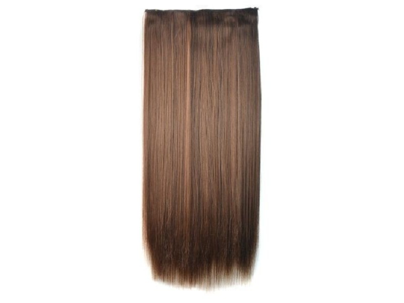 10 Piece Straight Long 55-60cm Full Head Clip-on Hair Extensions XXL - 4-30 Chestnut Brown Mix Straight