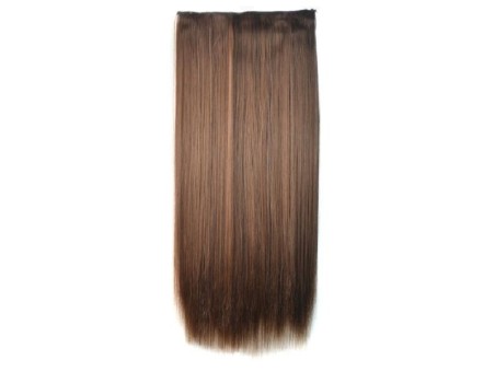 10 Piece Straight Long 55-60cm Full Head Clip-on Hair Extensions XXL - 4-30 Chestnut Brown Mix Straight