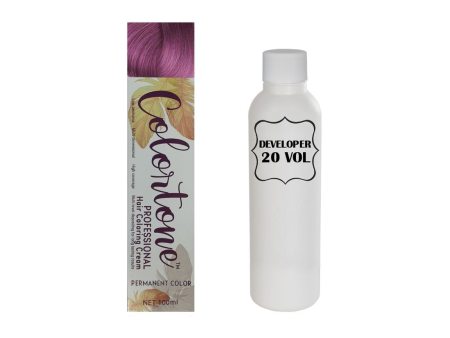 8BV Medium ash magenta - 6 TUBES pack (same color, no developer) Colortone professional 100ML