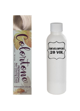 Colortone Professional Hair Dye Toner Tint Coloring Cream - 10.71 Light Ash Pearl Blonde