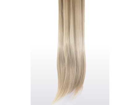 10 Piece Straight Long 55-60cm Full Head Clip-on Hair Extensions XXL - 16M60 Ash Beige Light Blonde Mix Straight