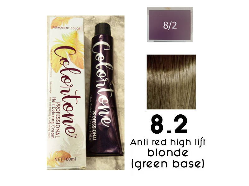 Colortone Professional - 8.2 Anti-red high lift blonde (green base for lifting dark colored hair) Colortone Professional - 8.2 Anti-red high lift blonde (green base for lifting dark colored hair)