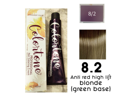 Colortone Professional - 8.2 Anti-red high lift blonde (green base for lifting dark colored hair)