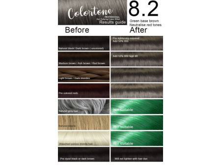Colortone Professional - 8.2 Anti-red high lift blonde (green base for lifting dark colored hair)