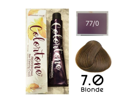 Colortone Professional Hair Dye Tint Double Coverage Coloring Cream - 7.0 Blonde
