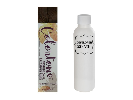 Colortone Professional Hair Dye Tint Double Coverage Coloring Cream - 6.0 Darkest chestnut-blonde