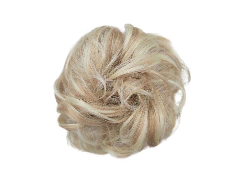Messy Chignon Scrunchie Hair Bun Pony Updo For Women - 18H613 Ash Medium Blonde Mix Messy Chignon Scrunchie Hair Bun Pony Updo For Women - 18H613 Ash Medium Blonde Mix
