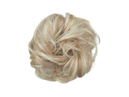 Messy Chignon Scrunchie Hair Bun Pony Updo For Women - 18H613 Ash Medium Blonde Mix