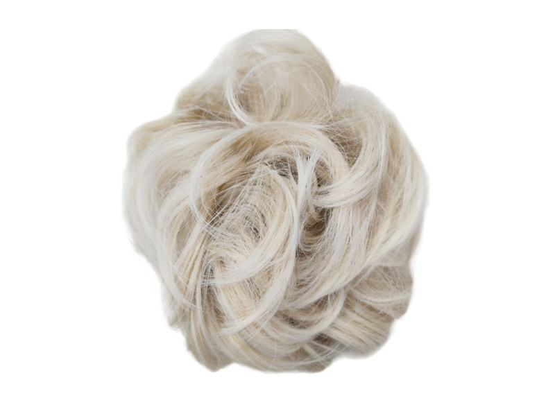 Messy Chignon Scrunchie Hair Bun Pony Updo For Women - 24T60 Ombre Ash Platinum Mix Messy Chignon Scrunchie Hair Bun Pony Updo For Women - 24T60 Ombre Ash Platinum Mix
