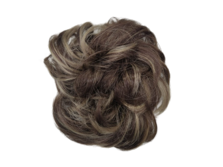 Messy Chignon Scrunchie Hair Bun Pony Updo For Women - 9H24 Natural Ash Blonde