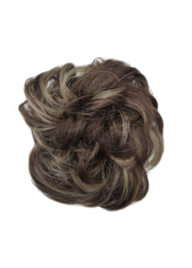 Messy Chignon Scrunchie Hair Bun Pony Updo For Women - 9H24 Natural Ash Blonde