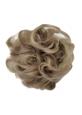 Messy Chignon Scrunchie Hair Bun Pony Updo For Women - T9-18 Beige Brown