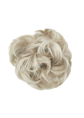 Messy Chignon Scrunchie Hair Bun Pony Updo For Women - 6T88 Latte Blonde Mix