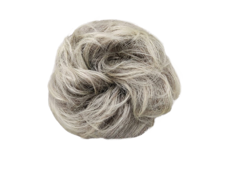 Messy Chignon Scrunchie Hair Bun Pony Updo For Women - T6K613 Ombre Ash Platinum Blonde Mix Messy Chignon Scrunchie Hair Bun Pony Updo For Women - T6K613 Ombre Ash Platinum Blonde Mix