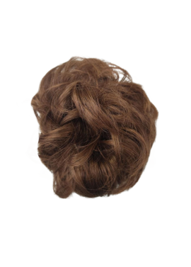 Messy Chignon Scrunchie Hair Bun Pony Updo For Women - 6K/30 Chestnut Golden Brown Mix