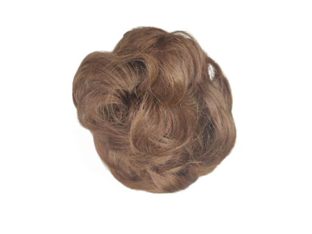 Messy Chignon Scrunchie Hair Bun Pony Updo For Women - 8/30 Light Golden Brown Mix