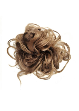 Messy Chignon Scrunchie Hair Bun Pony Updo For Women - 6AT27 Lighter Brown Mix