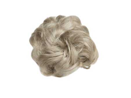 Messy Chignon Scrunchie Hair Bun Pony Updo For Women - 18T-88 Ash Platinum Beige Blonde Mix