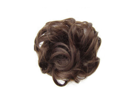 Messy Chignon Scrunchie Hair Bun Pony Updo For Women - 8A Light Natural Brown Scrunchie
