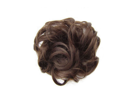 Messy Chignon Scrunchie Hair Bun Pony Updo For Women - 8A Light Natural Brown Scrunchie