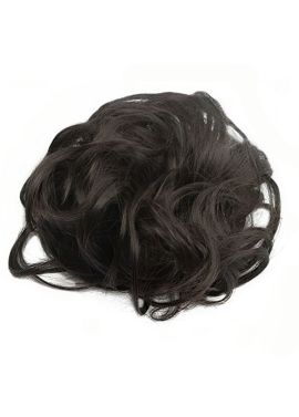 Messy Chignon Scrunchie Hair Bun Pony Updo For Women - Darkest Brown (2)