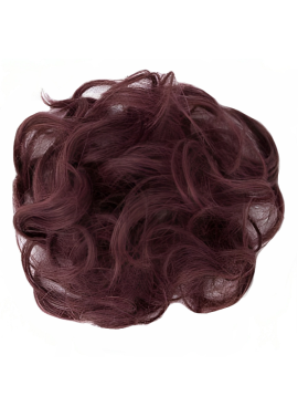 Messy Chignon Scrunchie Hair Bun Pony Updo For Women - Mahogany Brown (33)