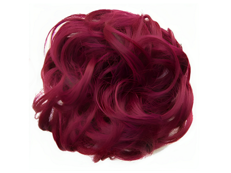 Messy Chignon Scrunchie Hair Bun Pony Updo For Women - Burgandy (BU1)