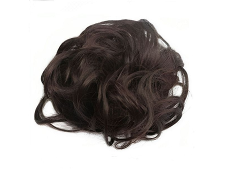 Messy Chignon Scrunchie Hair Bun Pony Updo For Women - Dark Chocolate (4)