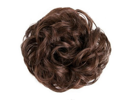Messy Chignon Scrunchie Hair Bun Pony Updo For Women - Dark Chestnut Mix B (2-33)