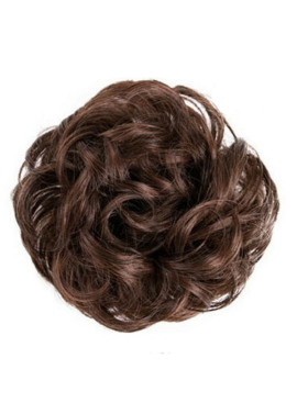 Messy Chignon Scrunchie Hair Bun Pony Updo For Women - Dark Chestnut Mix B (2-33)