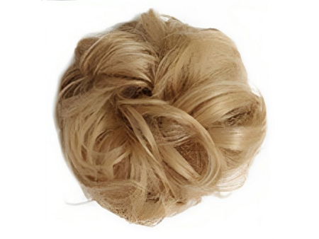 Messy Chignon Scrunchie Hair Bun Pony Updo For Women - Ash Med Blonde (18)