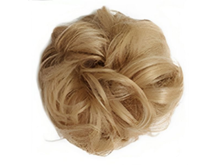 Messy Chignon Scrunchie Hair Bun Pony Updo For Women - Ash Med Blonde (18)