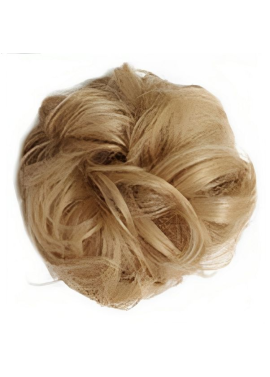 Messy Chignon Scrunchie Hair Bun Pony Updo For Women - Ash Med Blonde (18)