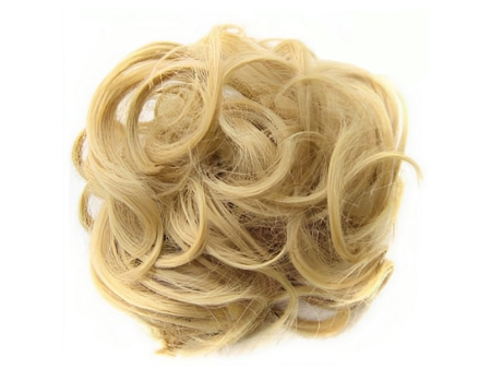 Messy Chignon Scrunchie Hair Bun Pony Updo For Women - Medium Golden Blonde (22)