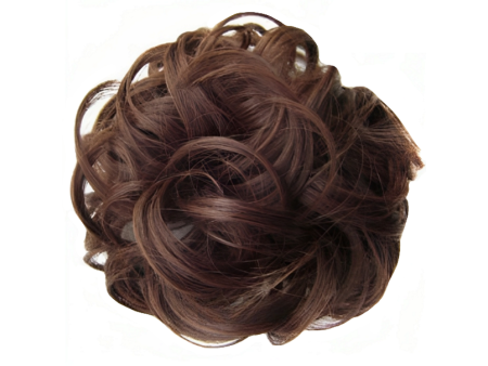 Messy Chignon Scrunchie Hair Bun Pony Updo For Women - Chocolate Chestnut Mix (4-30)