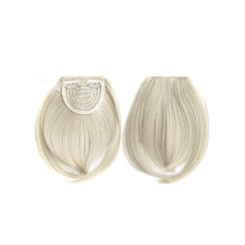 Clip in Bangs Fringe Front One Piece Hair Extensions with Temples - 60 White Blonde Clip in Bangs Fringe Front One Piece Hair Extensions with Temples - 60 White Blonde