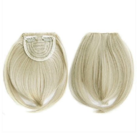 Clip in Bangs Fringe Front One Piece Hair Extensions with Temples - 613 Beach Blonde