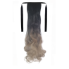 Tie-On Wavy Ombre Ponytail 55cm with Ribbons & Clip - 1-16 Ash Blonde