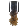 Tie-On Wavy Ombre Ponytail 55cm with Ribbons & Clip - 1-27 Strawberry Blonde