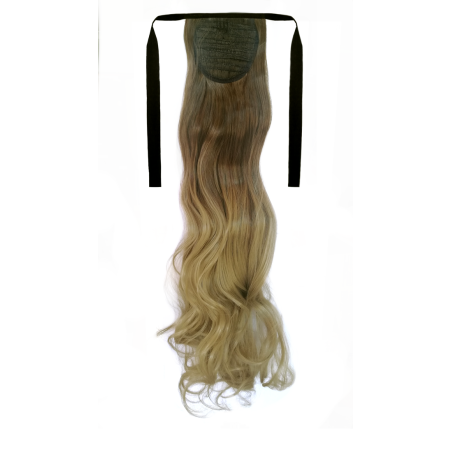 Tie-On Wavy Ombre Ponytail 55cm with Ribbons & Clip - 10T-24 Light Blonde 2