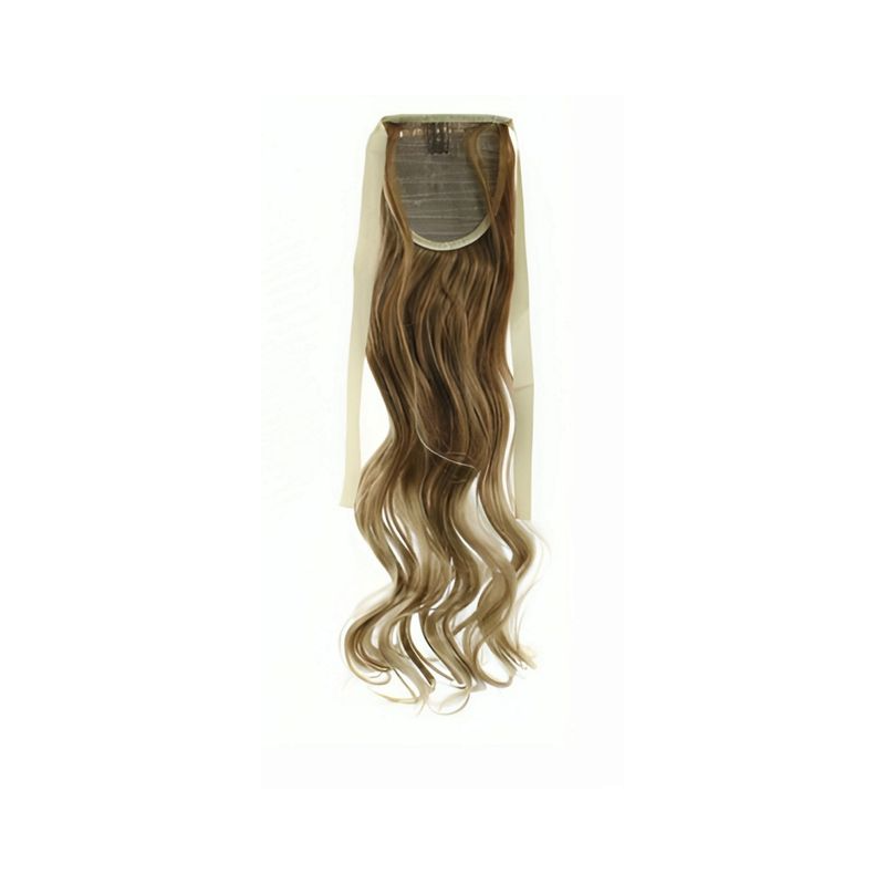 Tie-On Wavy Ombre Ponytail 55cm with Ribbons & Clip - 27T24 Light Blonde Mix Tie-On Wavy Ombre Ponytail 55cm with Ribbons & Clip - 27T24 Light Blonde Mix