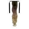 Tie-On Wavy Ombre Ponytail 55cm with Ribbons & Clip - 4T-24 Light Blonde