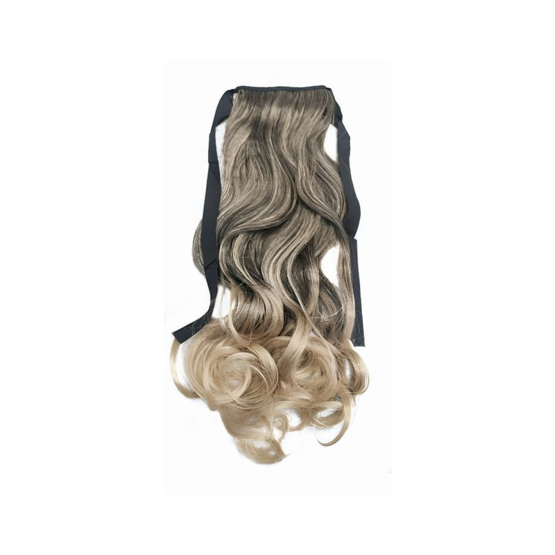 Tie-On Wavy Ombre Ponytail 55cm with Ribbons & Clip - T1b-14 Light Expresso Ombre Tie-On Wavy Ombre Ponytail 55cm with Ribbons & Clip - T1b-14 Light Expresso Ombre