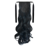 Tie-On Wavy Ponytail 55cm With Ribbons & Clip - 1 Jet Black